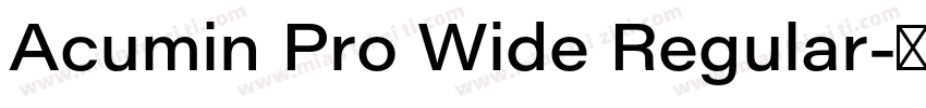 Acumin Pro Wide Regular字体转换